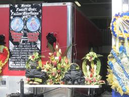 Memorial set up at the DPS firestation in Fagatogo