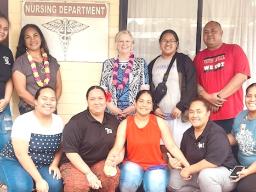 First Lady and ASCC nursing students