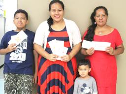 ane Montbriand (middle), with her is Eseta Taufete’e and two siblings