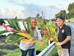 ODAPM staffers decorate along the main road