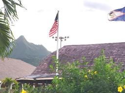U.S. and Am. Samoa flags
