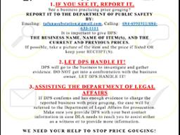 Price Gouging details