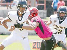 Faga’itua Viking defender forces a fumble 