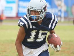 Allen Seagai of the Sharks returning this kick off to midfield