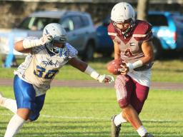 A Tafuna Warriors wide receiver hauling in this catch