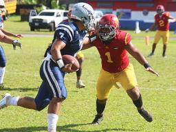 Sharks quarterback Viliamu Tanielu 
