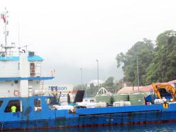 MV Fotu o Samoa II at the interisland dock in Pago harbor