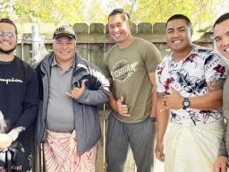 Governor’s chief of staff, Loa Tauapa’i Laupola with Fort Campbell soldiers