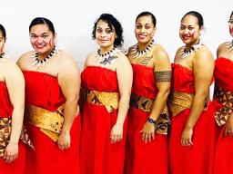  [l-r] SPC Faustina Fetalaiga, Latesha Carter, SGT Jackie Fruen, SFC Loloma Laban, Tupou Talaga and Lehualani Faaati Uluenga- Gillis. 