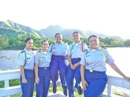 The dynamic team from Tafuna High School JROTC
