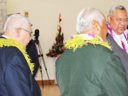 Gov. Lemanu P.S. Mauga with fono leaders