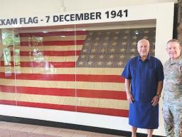 Governor Pulaali'i Nikolao Pula with PACAF’s Colonel Sean McKenna