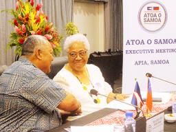Gov. Lemanu P.S. Mauga and P.M. Fiame Naomi Mata'afa