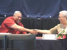 Governor Lemanu and Prime Minister Fiame