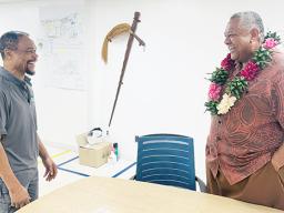 Governor Lemanu and Louis Obot