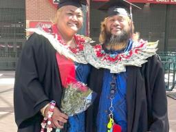 Iosiaratulala Eleasaro and Tiana Jennings-Faataa