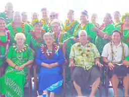  Alataua Sewing Class graduates with First Lady Cynthia Moliga and others