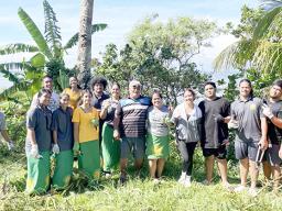 Leone Pule Nu’u, Ropati Opa with LHS volunteers