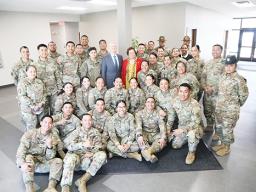 Amata with soldiers at  Ft. Eustism Virginia
