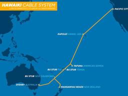 Map of the Hawaiki  Cable system