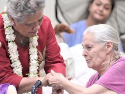 First Lady Cynthia Malala Moliga with Hope House resident