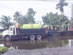 McDonnell Dowell crew working on Hope House flooding