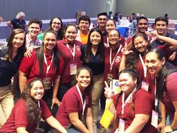 Shown in no particular order during conference registration are: Perosi Vaofanua of Aasu (SHS), Isadora Mageo of Auma (SHS), Angelika Nair of Mesepa (THS), Amazora Taiapis of Leone (LHS), Tagiilima Ah-Foon of Leone (LHS), Serenalia Iona of Puapua (LHS), Faava Saolotoga of Pavaiai (LHS), Ridenben Tamapolu of Fogagogo (LHS),Tusisalalau Auvaa of Malaeloa (LHS),Teacher Penelope Mareko of Aua (chaperone), Faamamali Ualesi of Futiga (chaperone) and Jonathan Mageo (parent). 