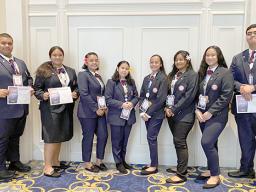 Eight HOSA members from American Samoa