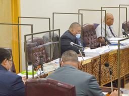 Plexiglas barriers in the House Chamber