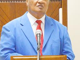 Rep. Savali Talavou Ale in his role as Speaker of the House