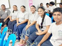 some members of Iakina Adventist Academy’s Finafinau chapter