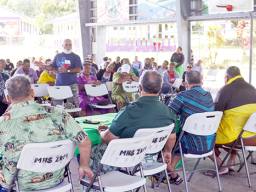 Residents of Ta’u island who attended the meeting