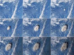 progression of Tonga volcano