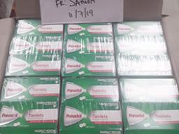 Cases of Panadol intercepted at the wharf in Pago Pago.