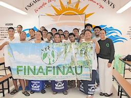 Finafinau advocates with Fitiuta students
