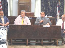 LBJ CEO Magele Dr. Scott Anesi, DOH Director Dr. Saipale Fuimaono, LBJ Board Chairman Dr. Aifili J. Tufa, LBJ CMO Dr. James Sunia