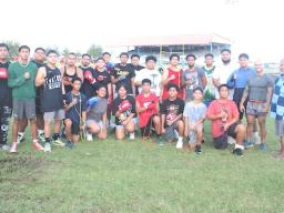 ASBA president and Coach Iakopo with boxers