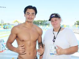 Micah Masei and his coach Cassandra Bess Lund