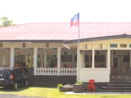 The polling booth at the Moata'a CCCS 