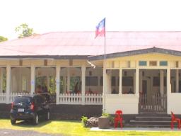 The polling booth at the Moata'a CCCS