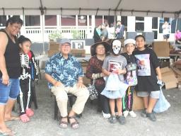 Amata and trick or treat kids