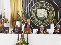 Senate President Tuaolo Manaia Fruean and others