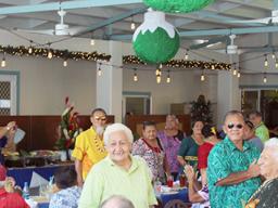 Knee replacement patients standing