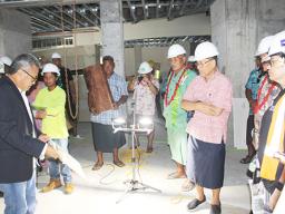Senate tour of new fono building under construction