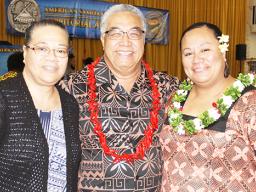 Tofa Sualauvi H. Su’a (middle) and two ASG participants 