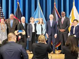 Amata and governor with others