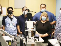 Laser eye machine donation from Roundhouse Foundation