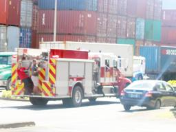 Traffic on Thursday going by Port