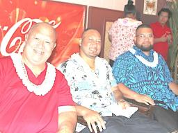 (l-r) GHC Reid offi cial Latu Kupu, Manu Samoa Sevens legend Lolo Lui, Bluesky CEO Justin Tuiasosopo.