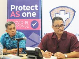 Samana Semo Ve’ave’a (left) and Lt. Gov. Talauega Eleasalo Ale (right)